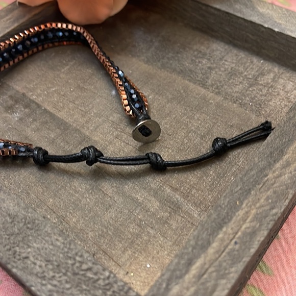 JBloom Black Rose Gold Beaded Wrap/Bracelet - Picture 5 of 5